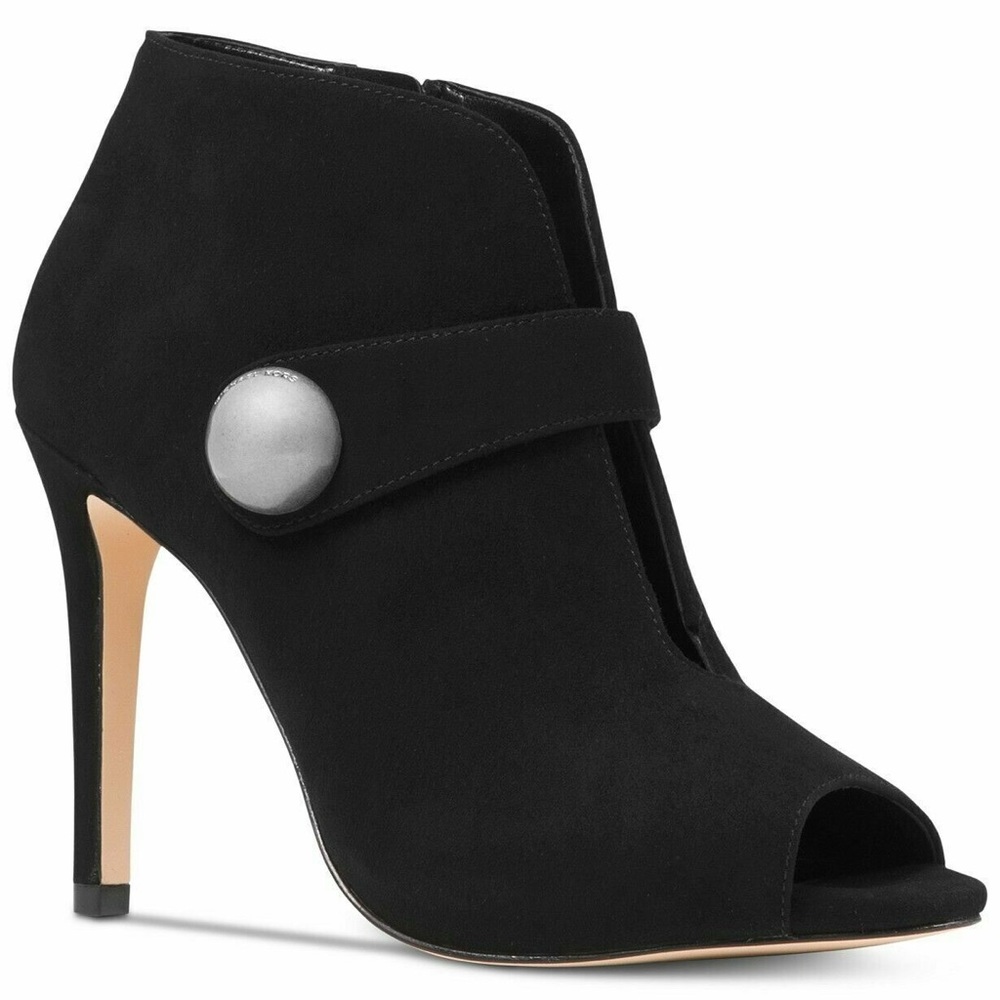 MICHAEL KORS Agnes Open Toe Suede Booties Size 6.5